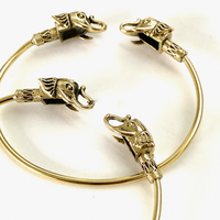 Elephant Head Brass Bracelet