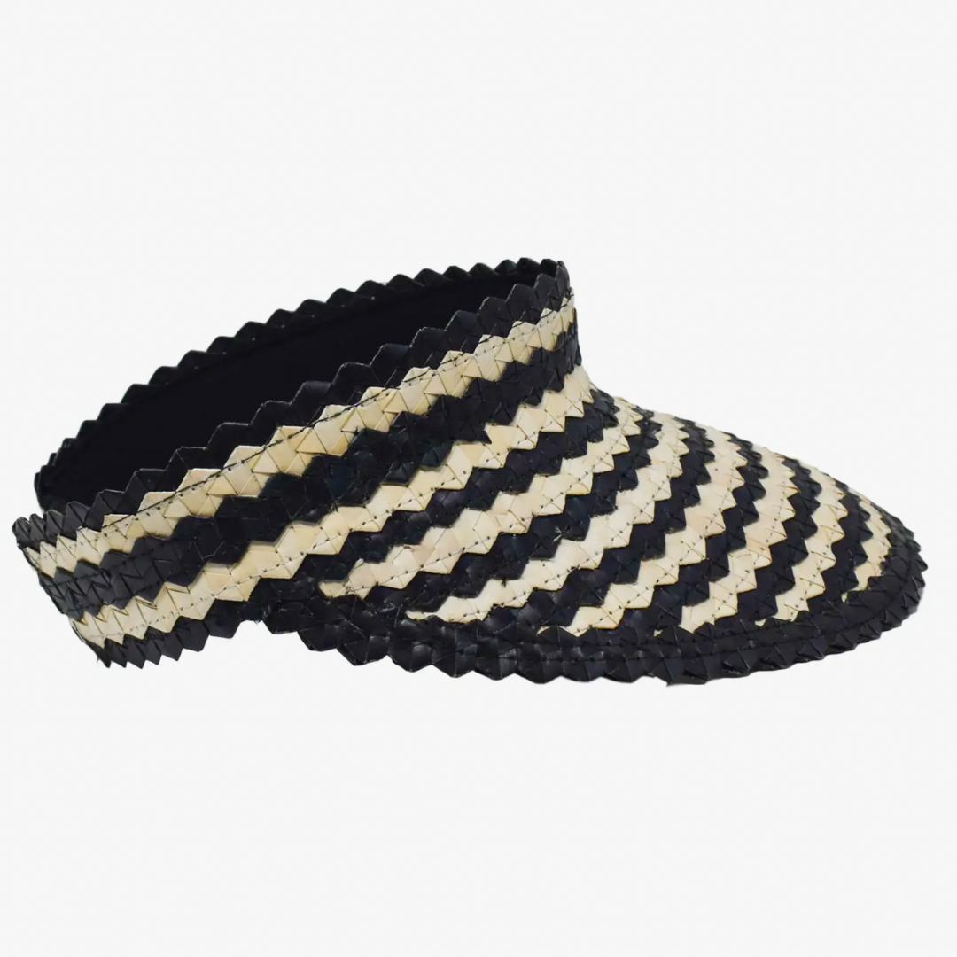 Two-toned Straw Visor