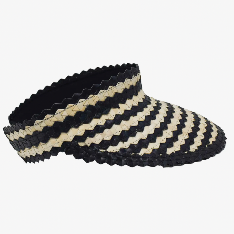 Two-toned Straw Visor