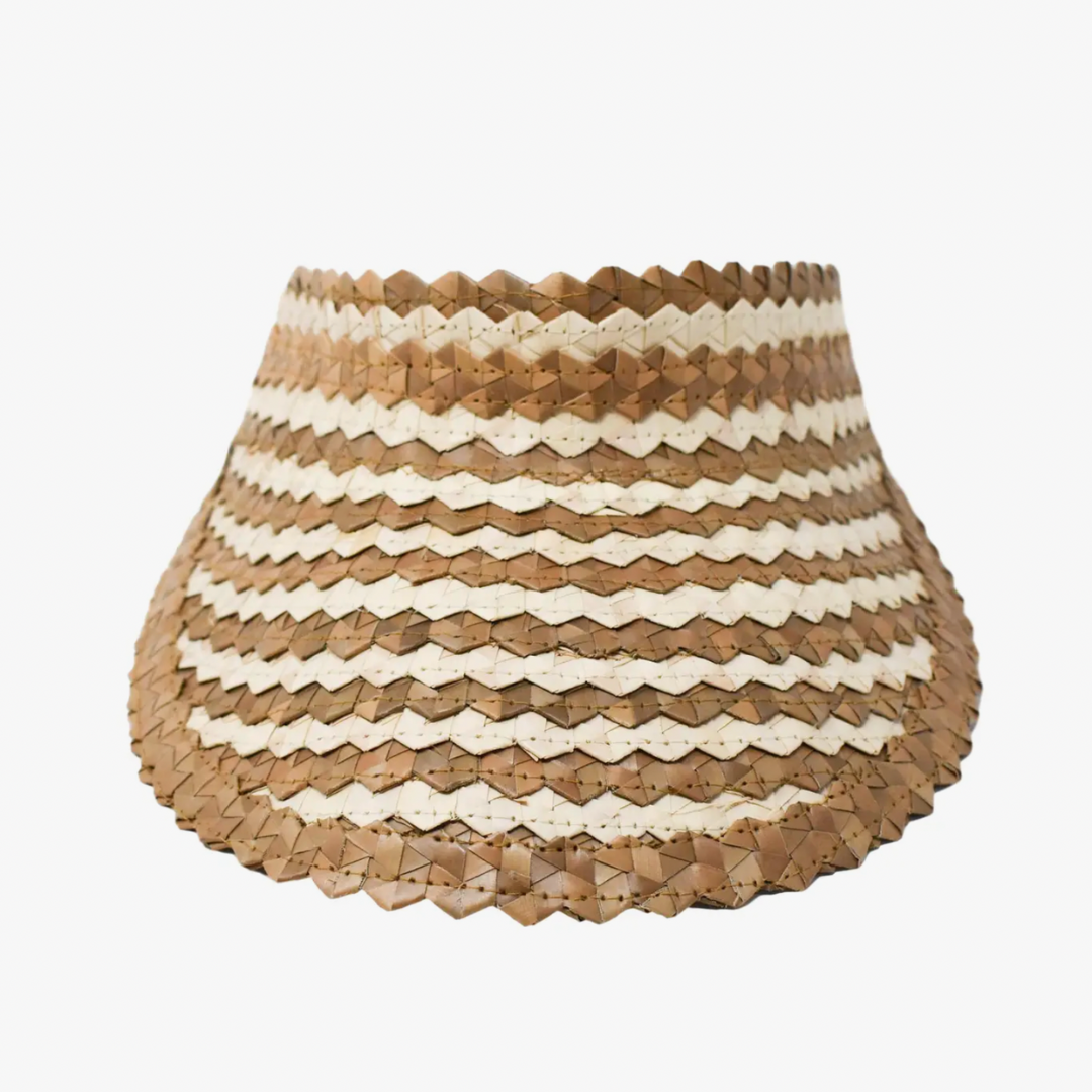 Two-toned Straw Visor