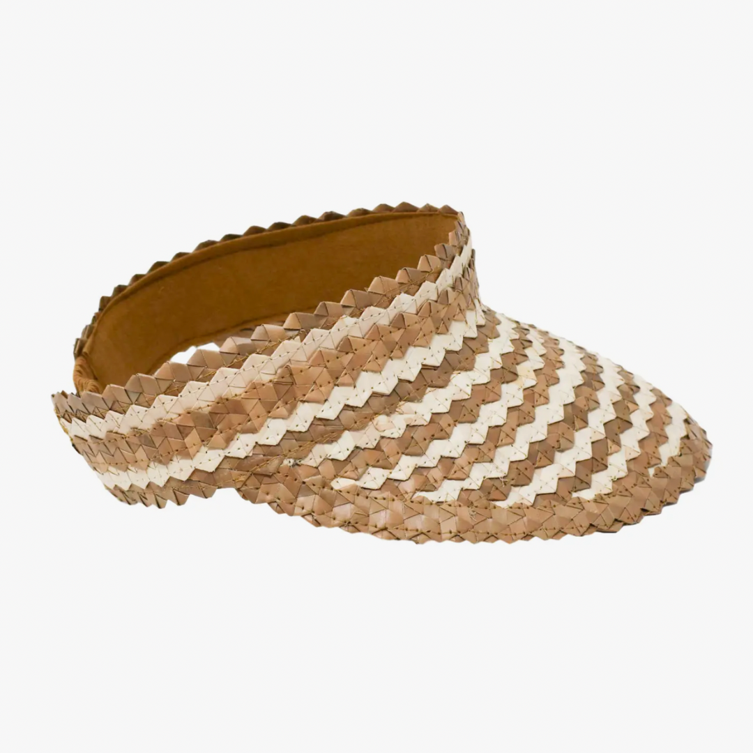 Two-toned Straw Visor
