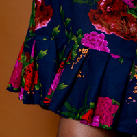 Floral Kréyol High-Low Dress with Adjustable Straps