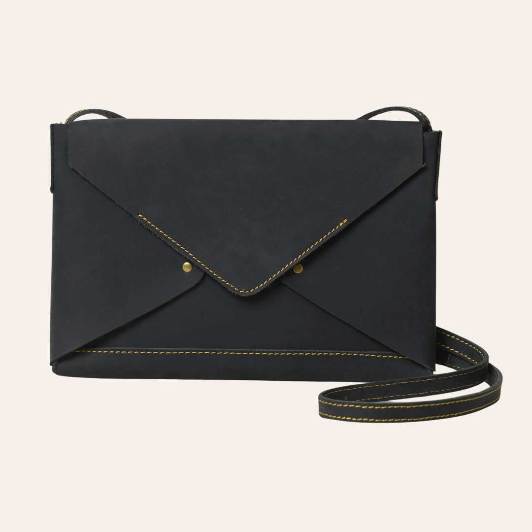 Leather Envelope Clutch