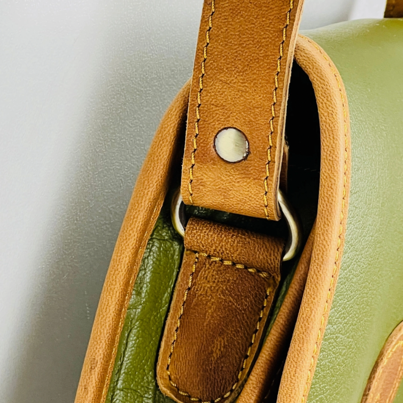 Olive Green Crossbody Leather Bag