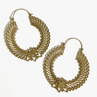 Heera Brass Hoops