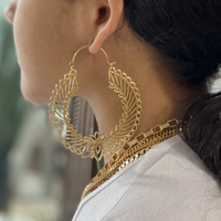 Heera Brass Hoops