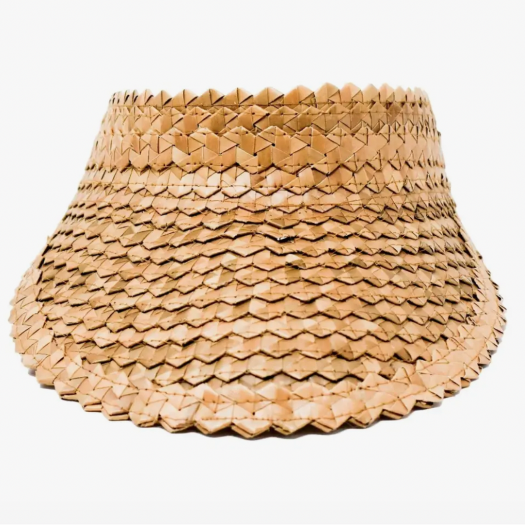 Children's Tan Straw Visor