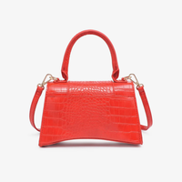 Red Faux Crocodile Bag