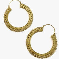 Brass Bohemian Hoops