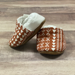 Burnt Orange Aztec Moccasins