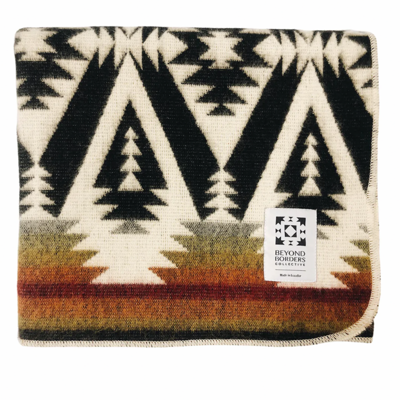 Quichua Baby Blanket - Black Dusk