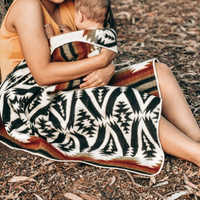 Quichua Baby Blanket - Black Dusk