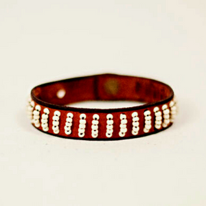 Beaded Leather Bracelet