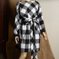 Black & White Checked Shift Dress