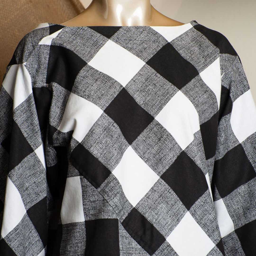 Black & White Checked Shift Dress