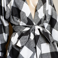 Black & White Checked Shift Dress