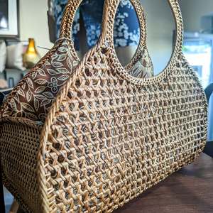 Rattan Cane Weave Handbag