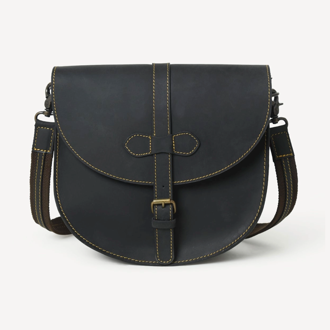 Black Genuine Leather Shoulder Bag