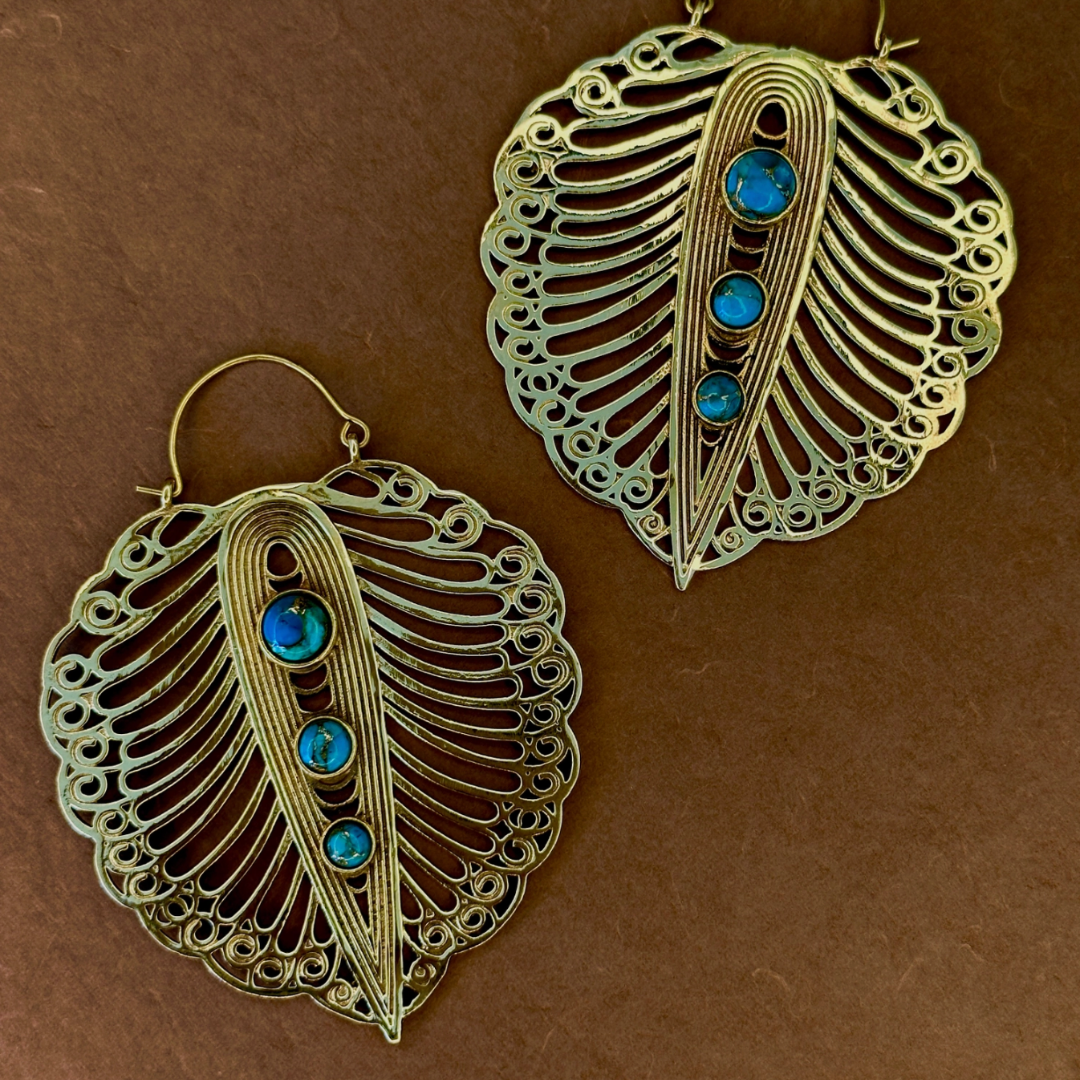 Razi Turquoise Hoop Earring