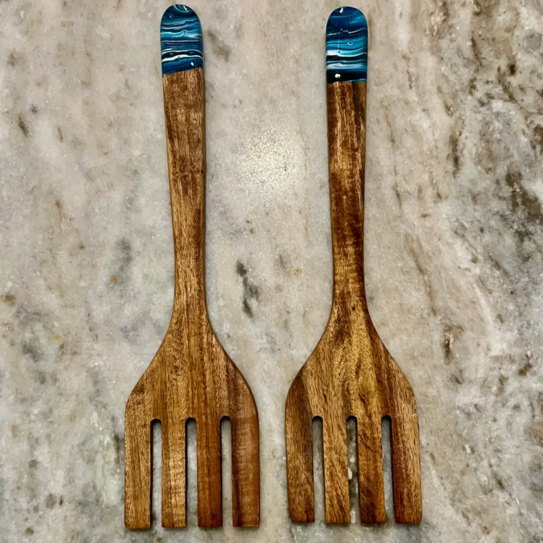 Nikita Wooden Salad Serving Forks