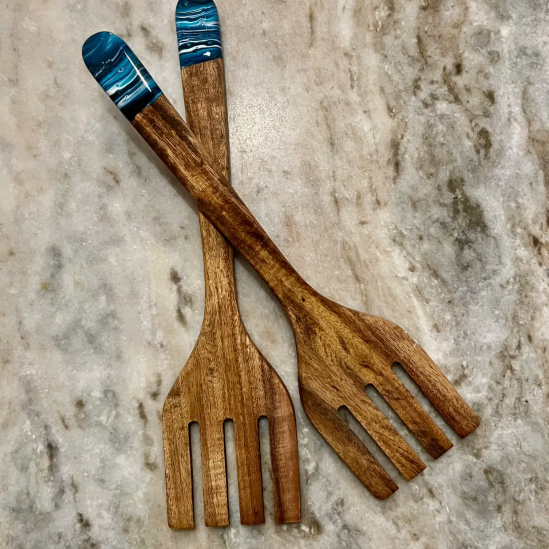 Nikita Wooden Salad Serving Forks