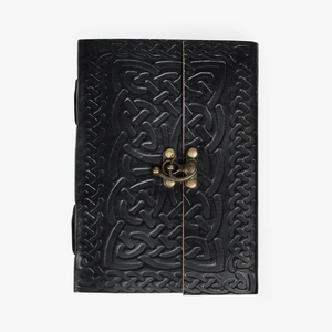 Wanderer's Black Leather Handmade Journal