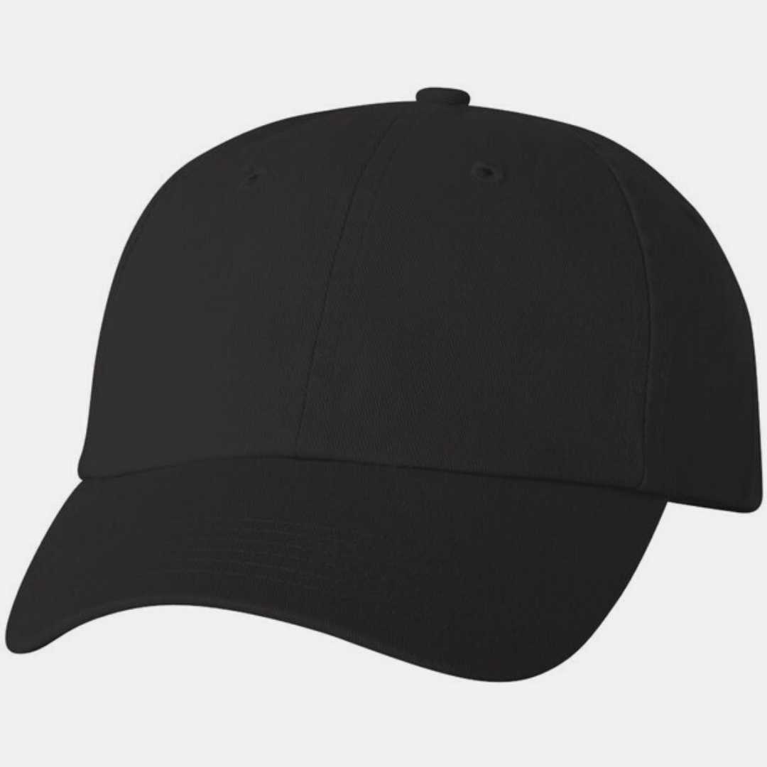 Plain black online dad hat