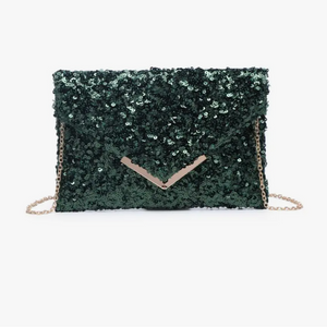 Emerald Green Sequin Bag