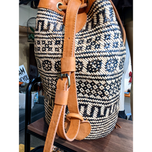 Rattan Sling Tribal Patterned Backpack