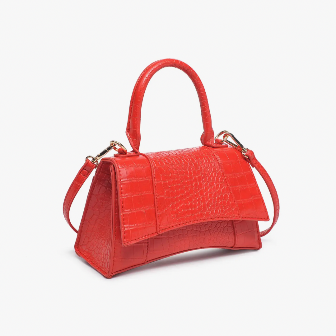 Faux croc bag best sale