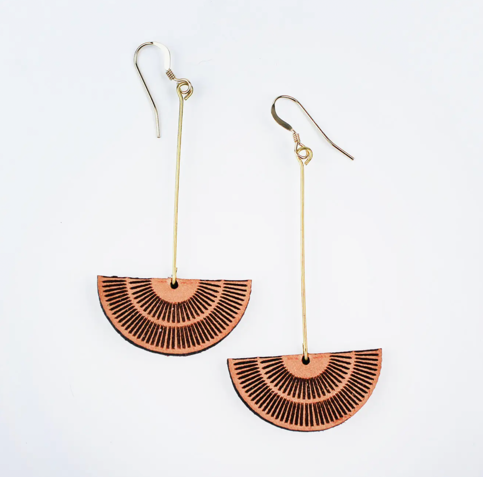 Half Moon Leather Earrings