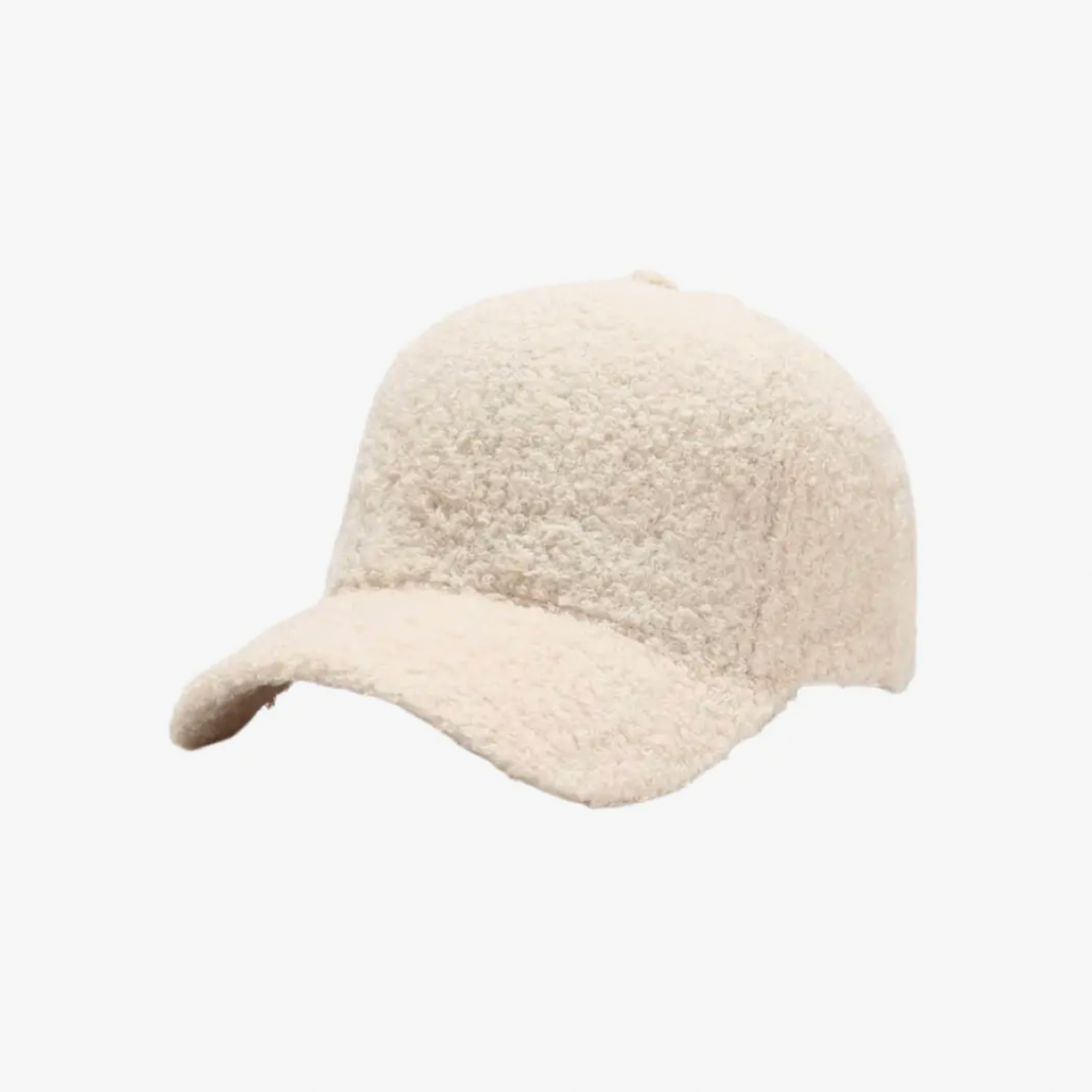 Cream Fuzzy Cap
